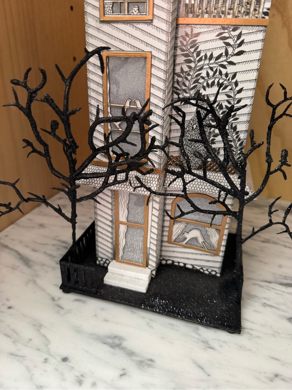 DAMAGED!Anthropologie Light-Up Halloween House Florence Balducci - Picture 3 of 7